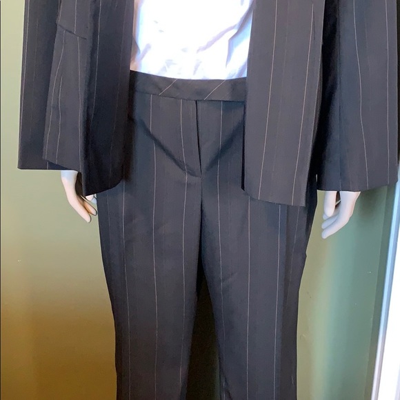 INC 2PC PINSTRIPE SUIT, Size 14P, Black. - Picture 6 of 16